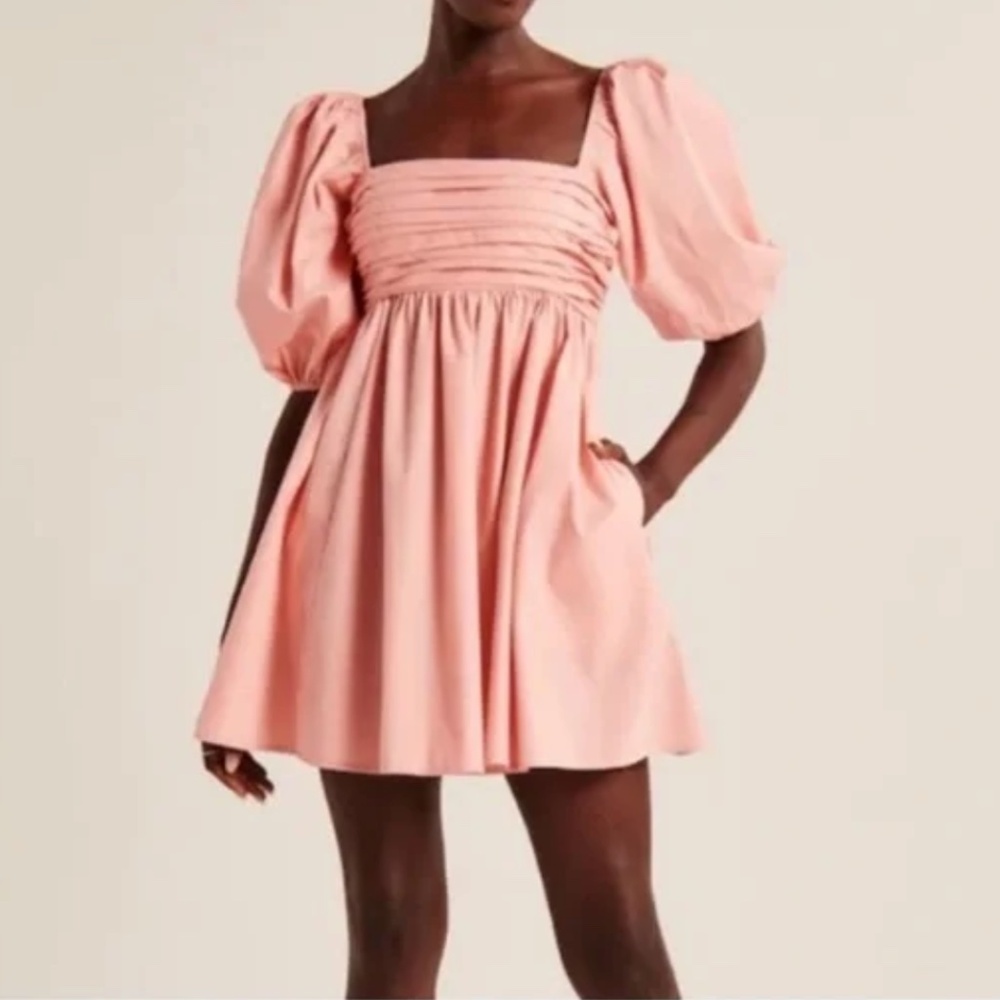Abercrombie & Fitch Emerson Poplin Puff Sleeve Mini Dress Small